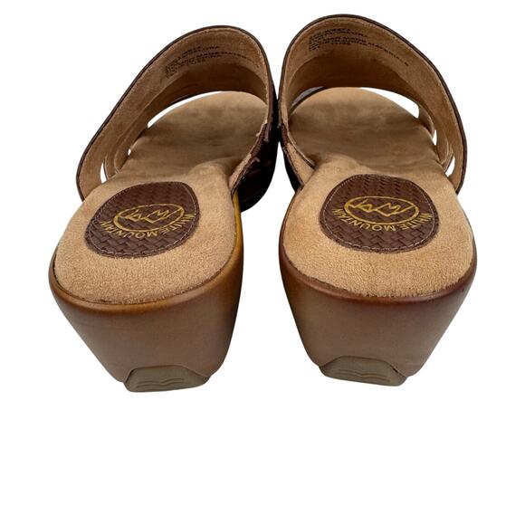 WHITE MOUNTAIN VALORA FAUX LEATHER HEELED SANDALS‎ IN BROWN NWOB SIZE 8.5M - Picture 10 of 13